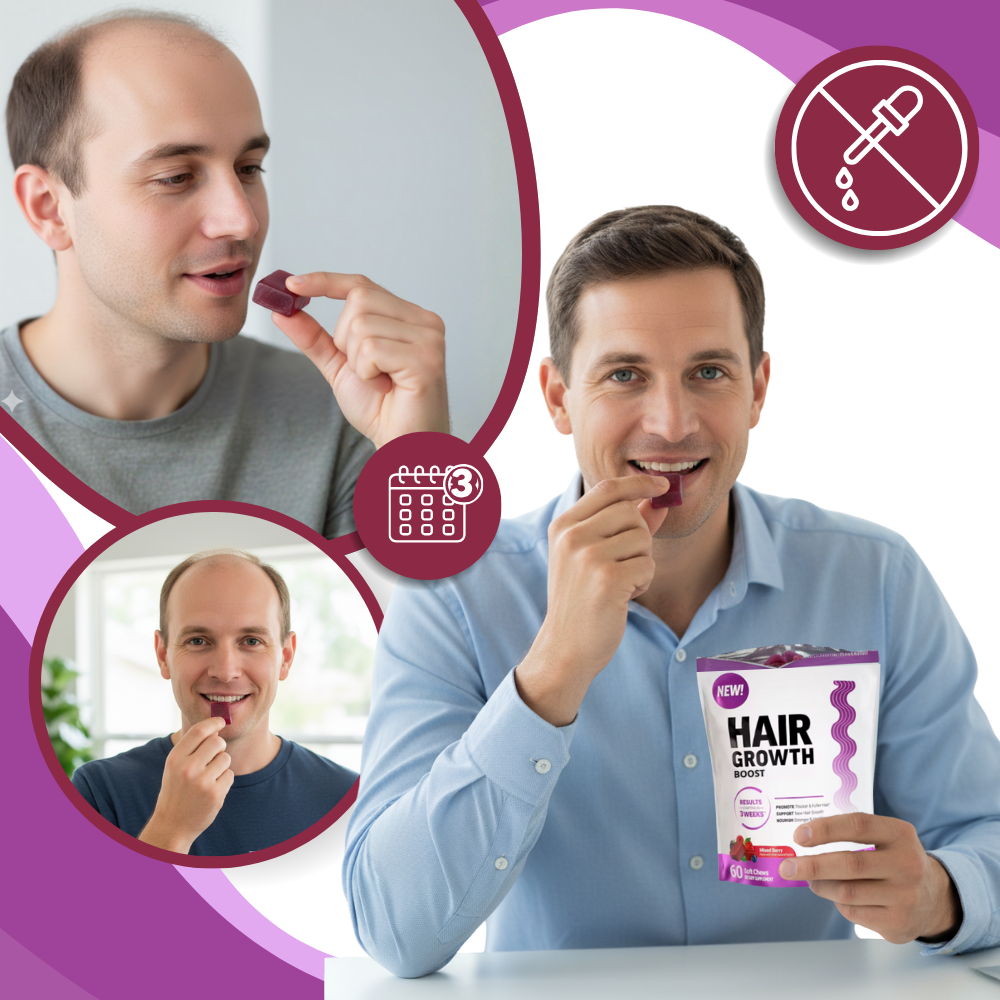 Gominolas de biotina para el cabello con sabor afrutado
