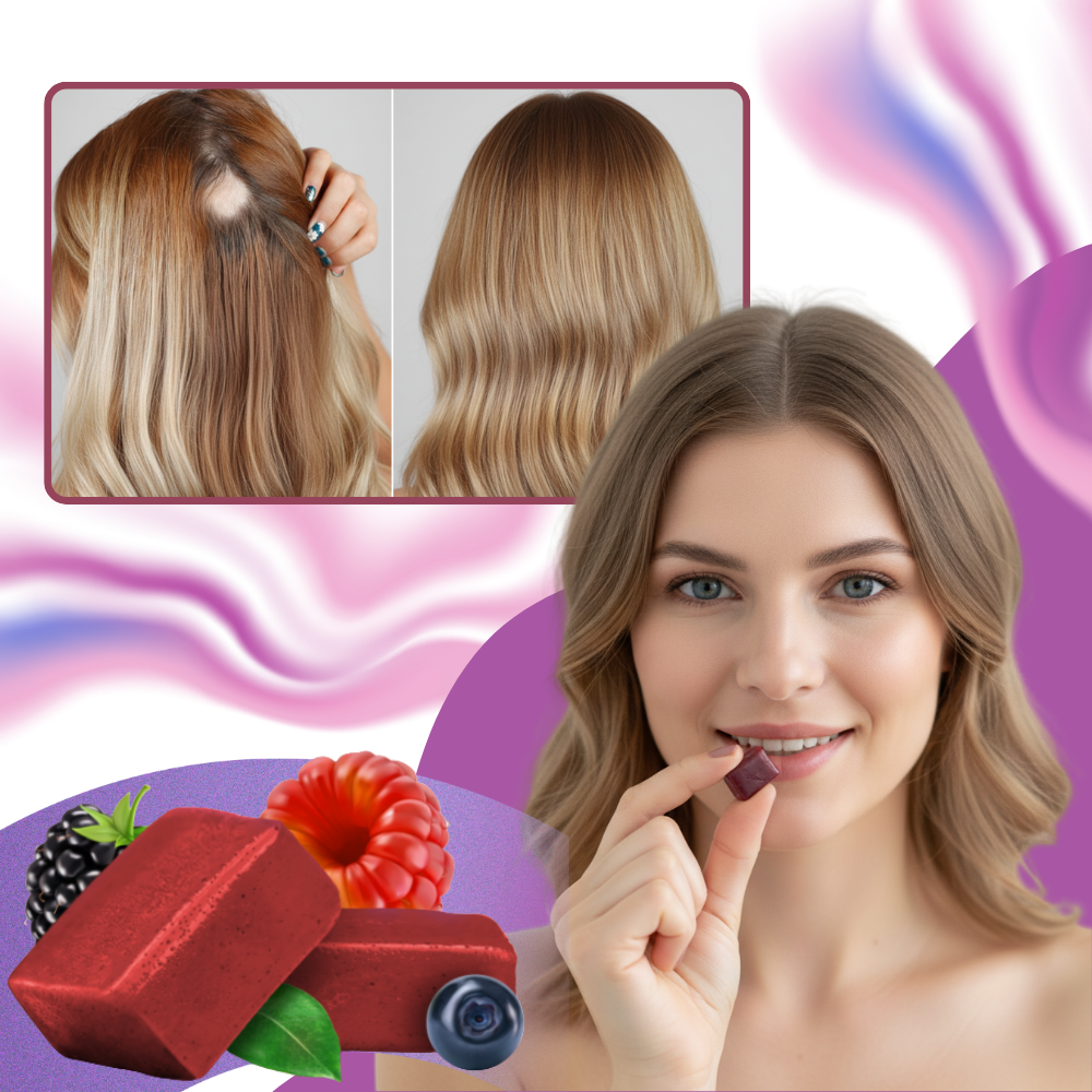 Gominolas de biotina para el cabello con sabor afrutado