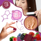 Gominolas de biotina para el cabello con sabor afrutado
