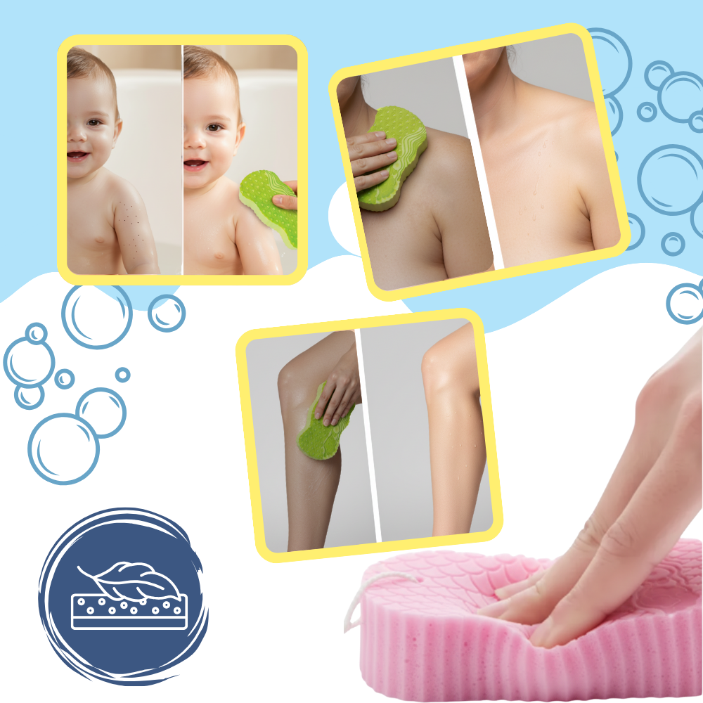 Esponja de baño sueva y exfoliante