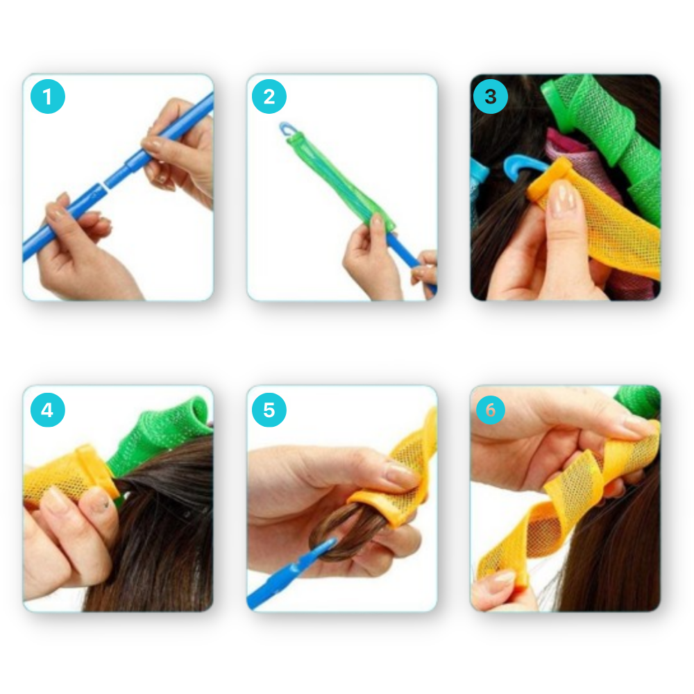 Kit de rulos para rizos sin calor