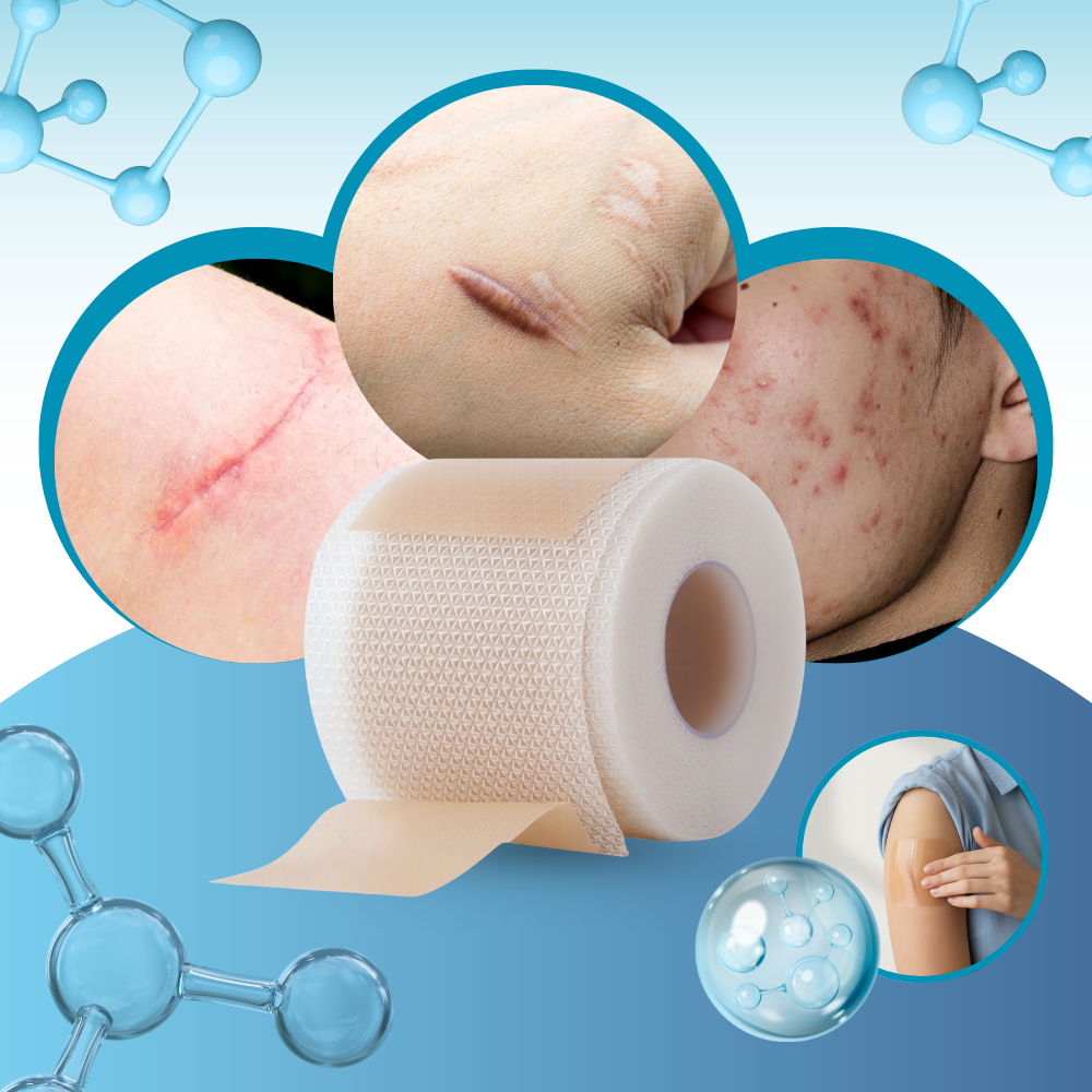Parche de silicona hialurónica para cicatrices