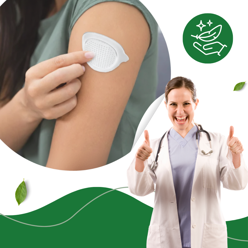 Parches de moringa con microagujas