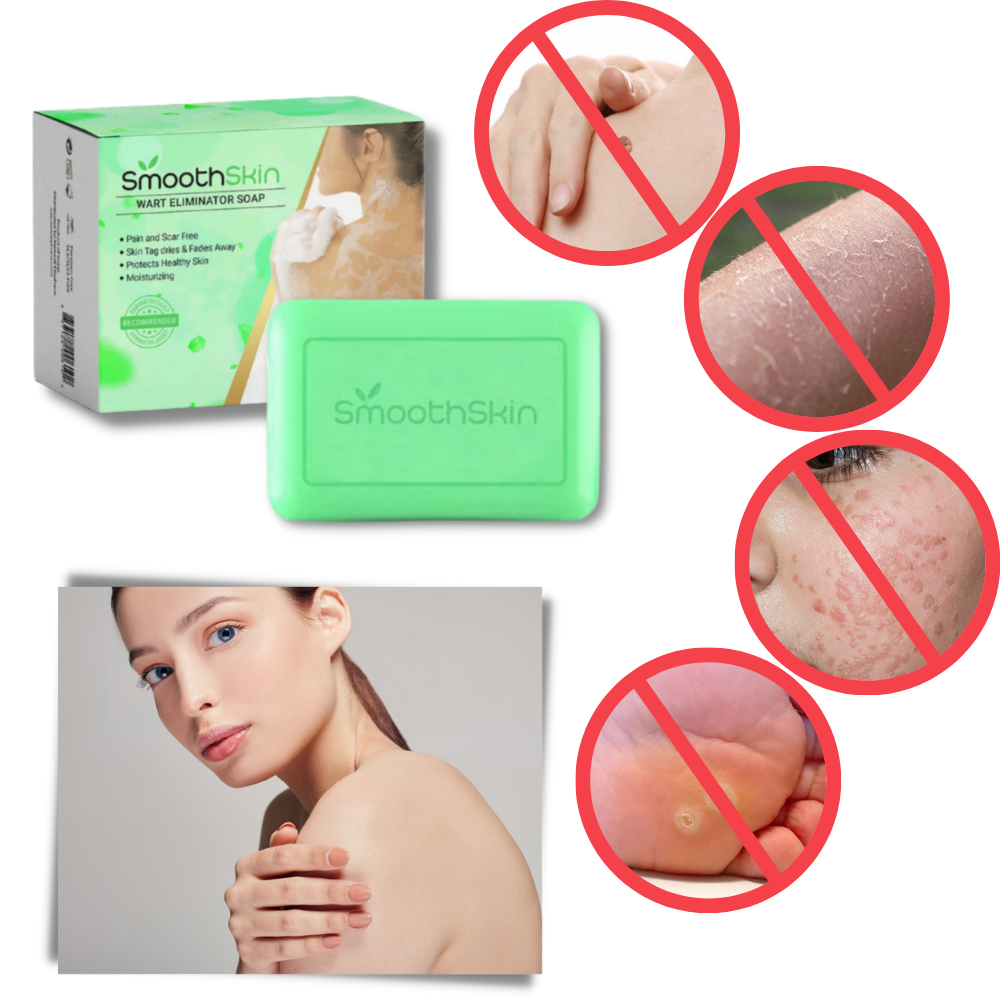 Jabón eliminador de verrugas hidratante y exfoliante