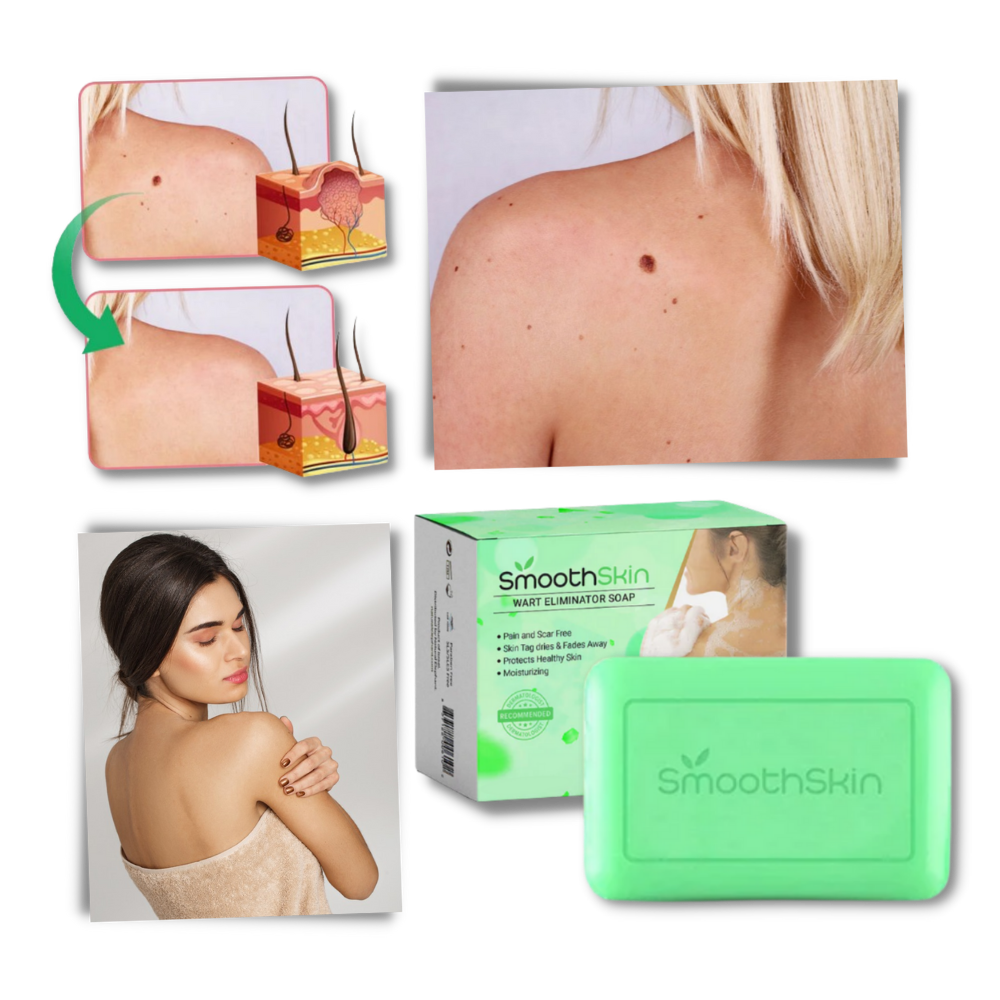 Jabón eliminador de verrugas hidratante y exfoliante