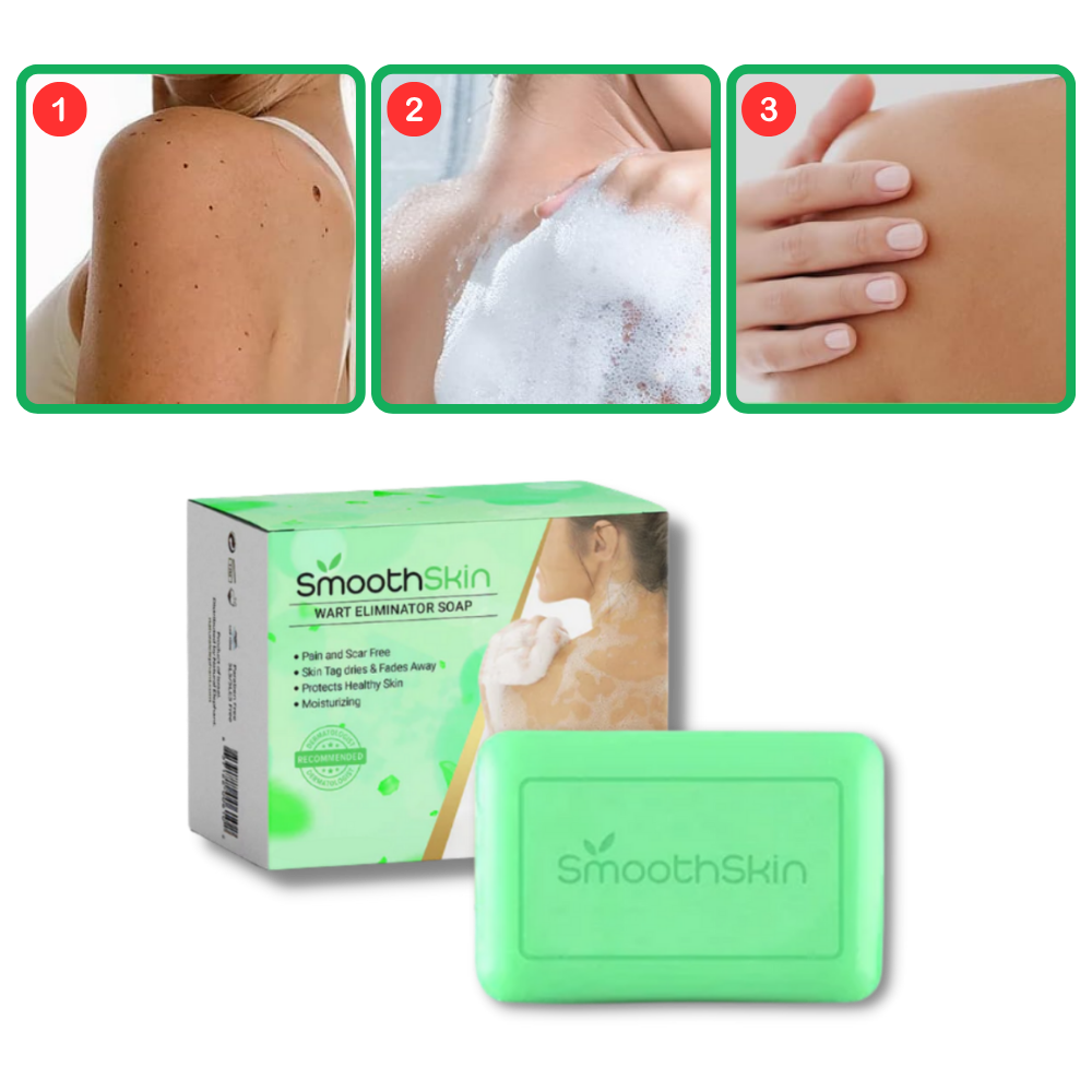 Jabón eliminador de verrugas hidratante y exfoliante