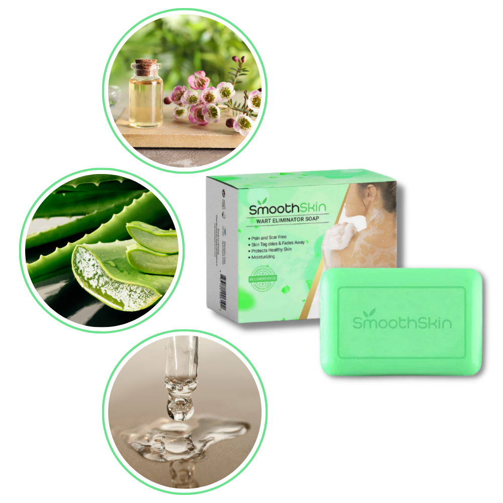 Jabón eliminador de verrugas hidratante y exfoliante