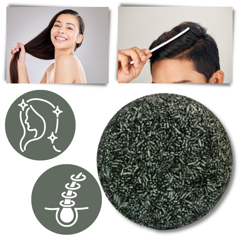 Champú natural en pastilla para oscurecer el cabello