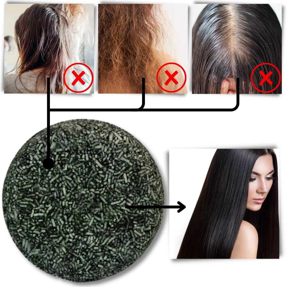 Champú natural en pastilla para oscurecer el cabello