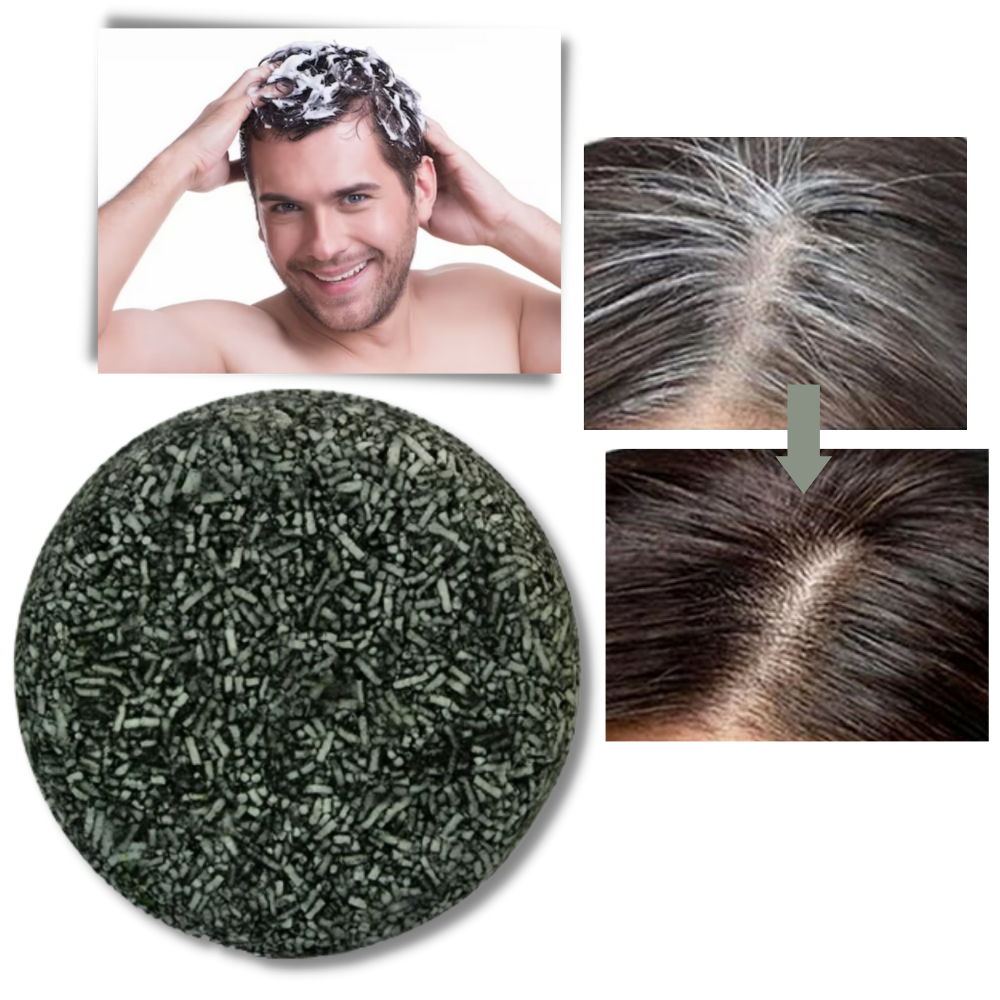 Champú natural en pastilla para oscurecer el cabello