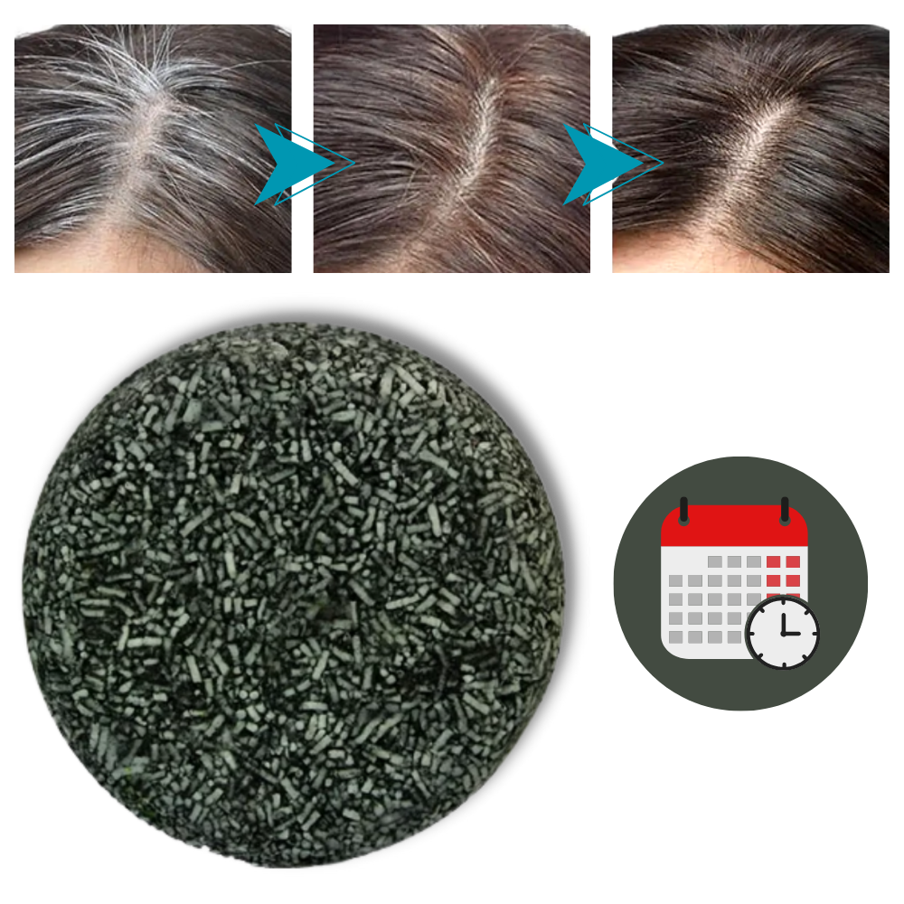 Champú natural en pastilla para oscurecer el cabello