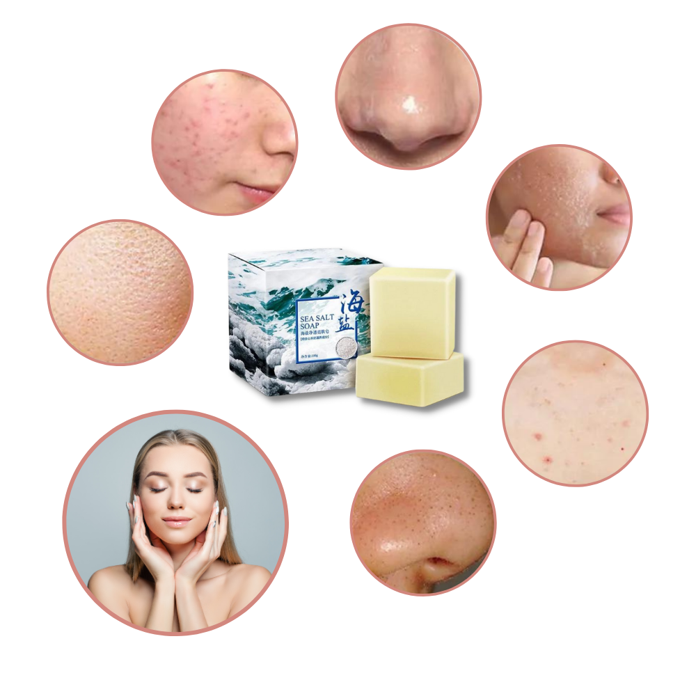 Jabón natural antiacneico con sal marina