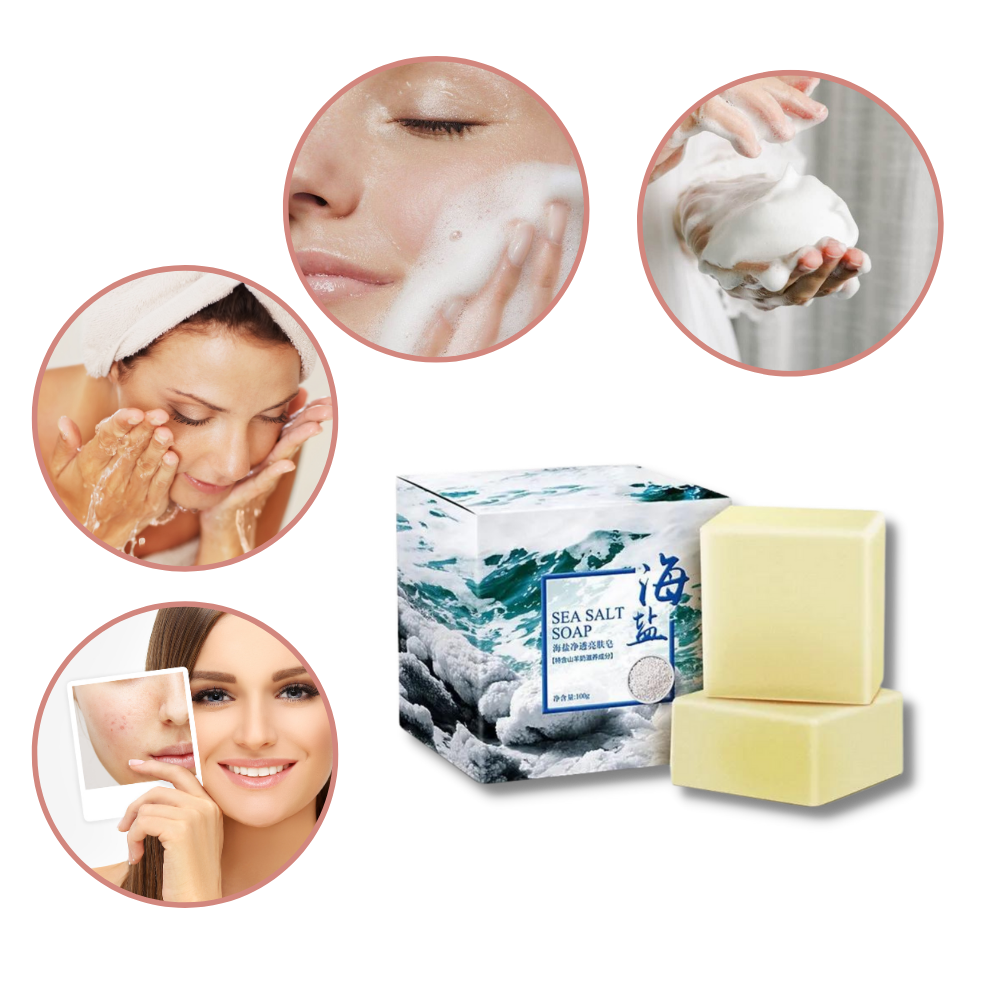 Jabón natural antiacneico con sal marina