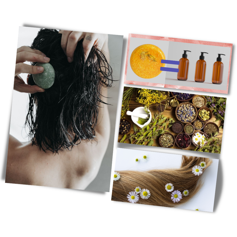 Barras naturales de champú y acondicionador