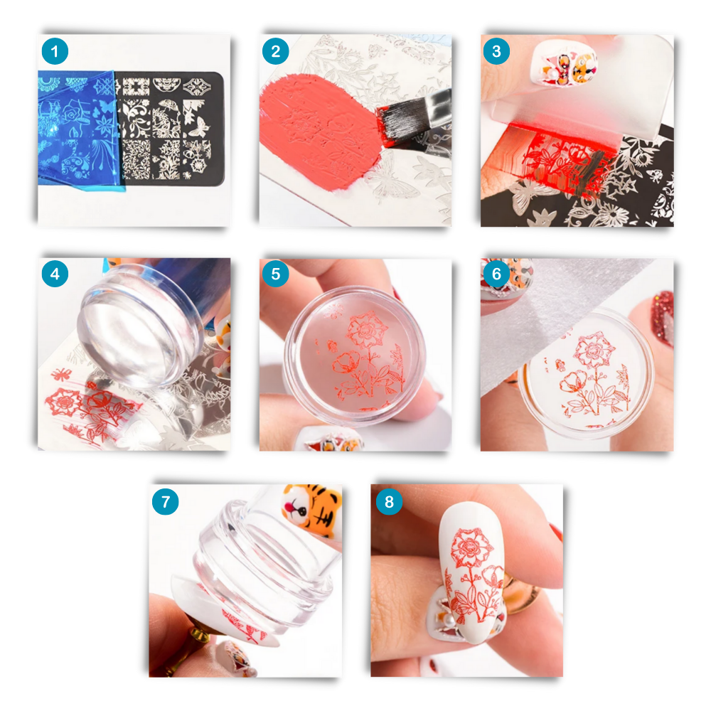 Sello estampador para decorar las uñas