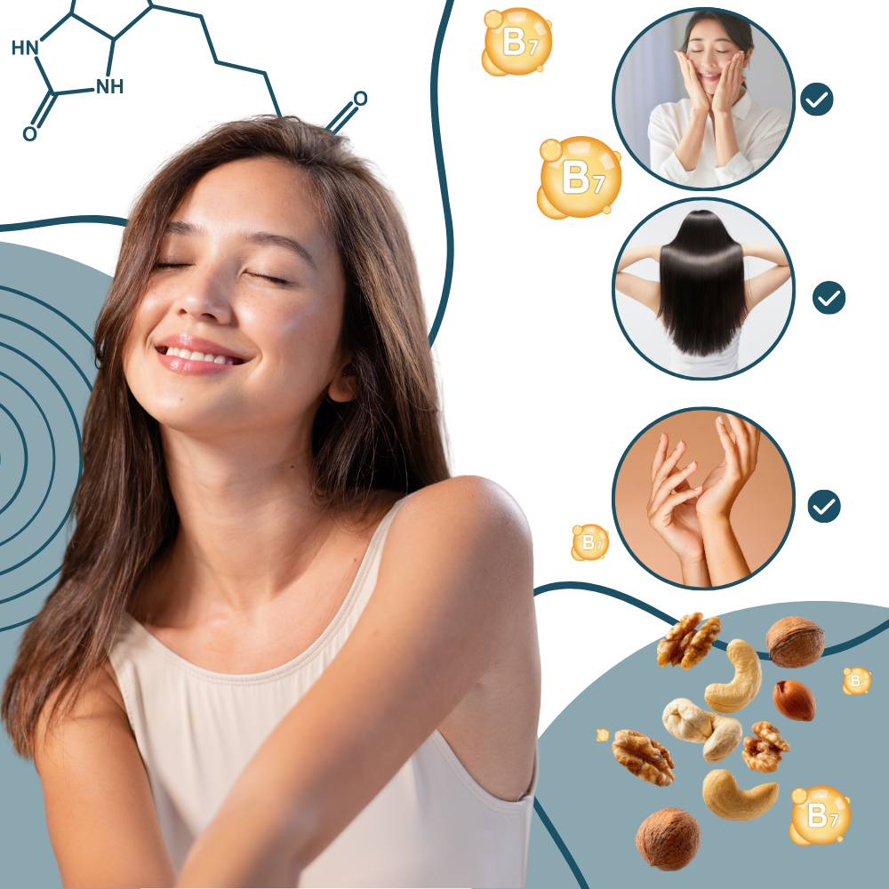 Gominolas de vitamina biotina de frambuesa