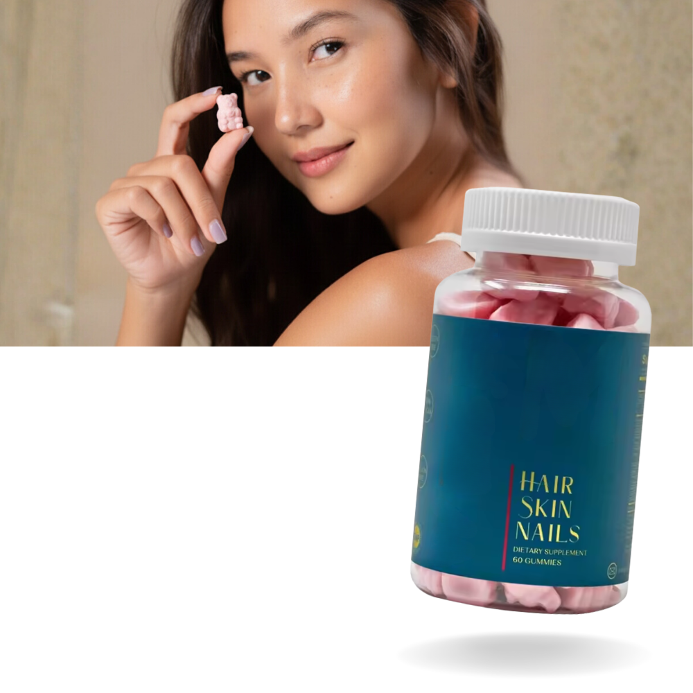 Gominolas de vitamina biotina de frambuesa