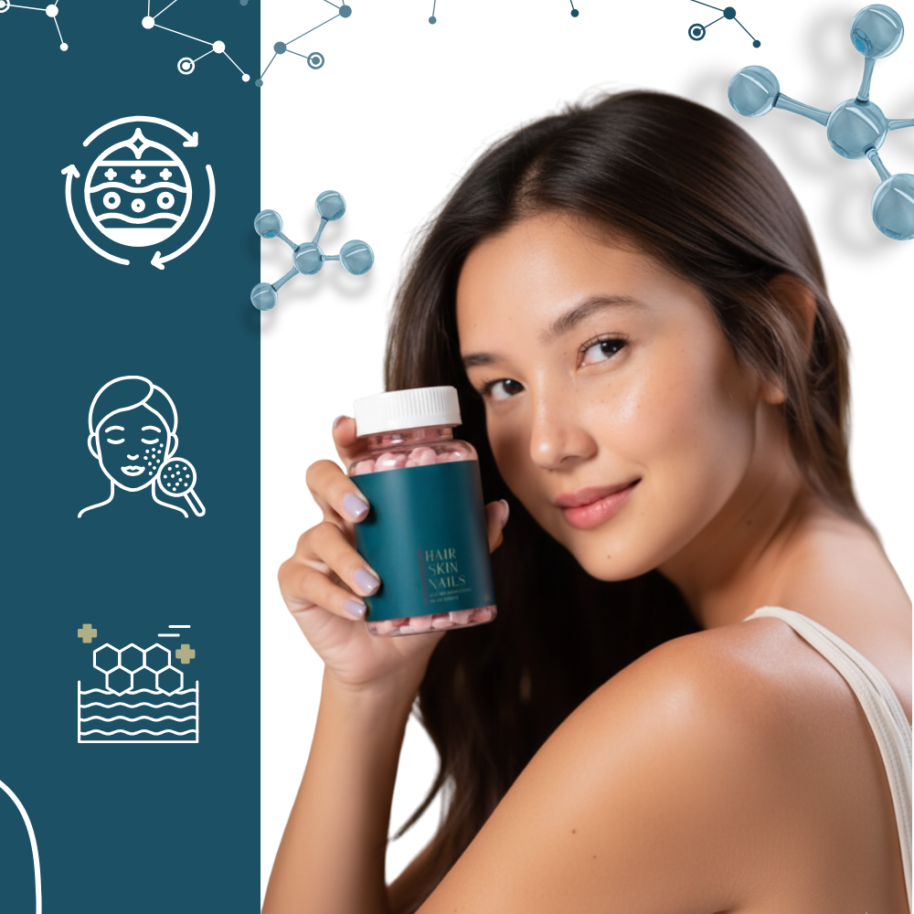 Gominolas de vitamina biotina de frambuesa