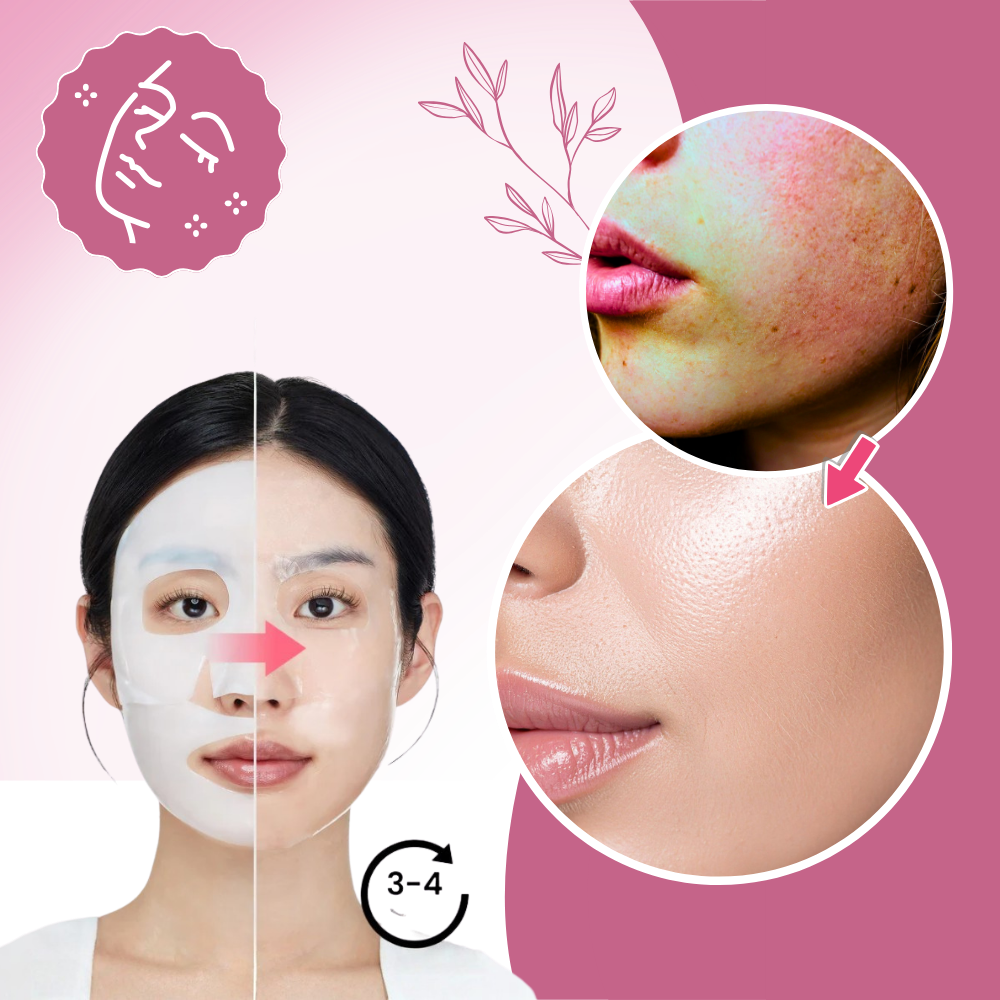 Mascarilla facial de colágeno rejuvenecedora e hidratante