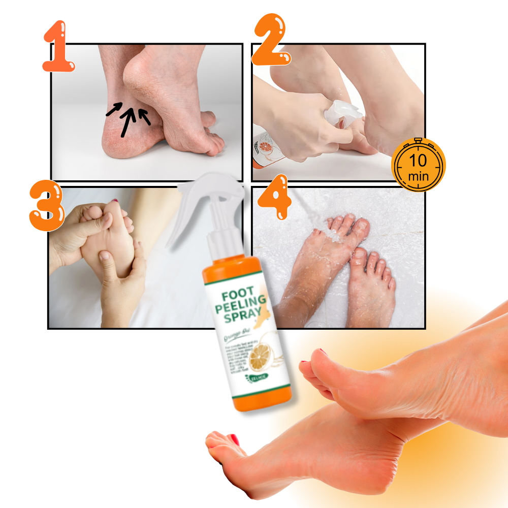 Spray exfoliante para pies