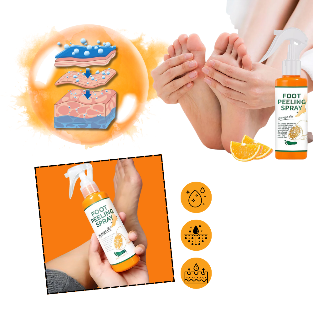 Spray exfoliante para pies