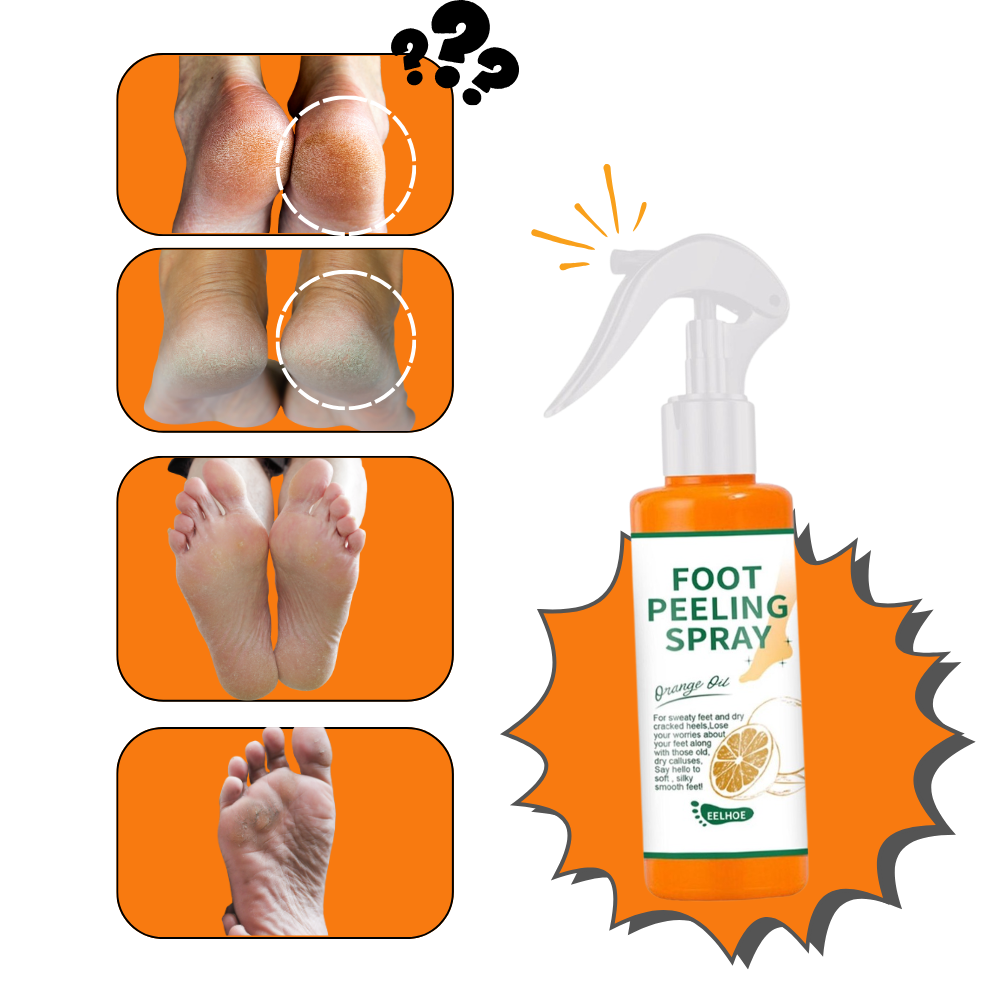 Spray exfoliante para pies