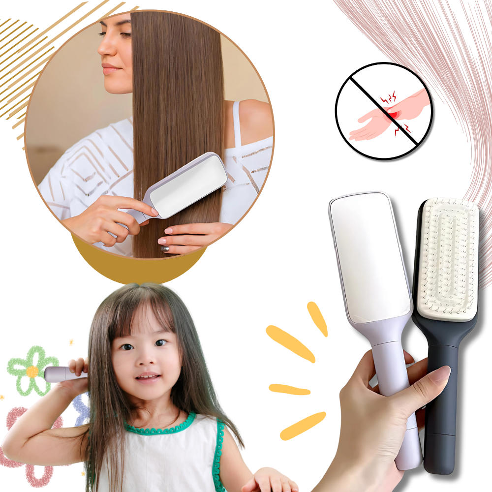 Cepillo de pelo con sistema de autolimpieza