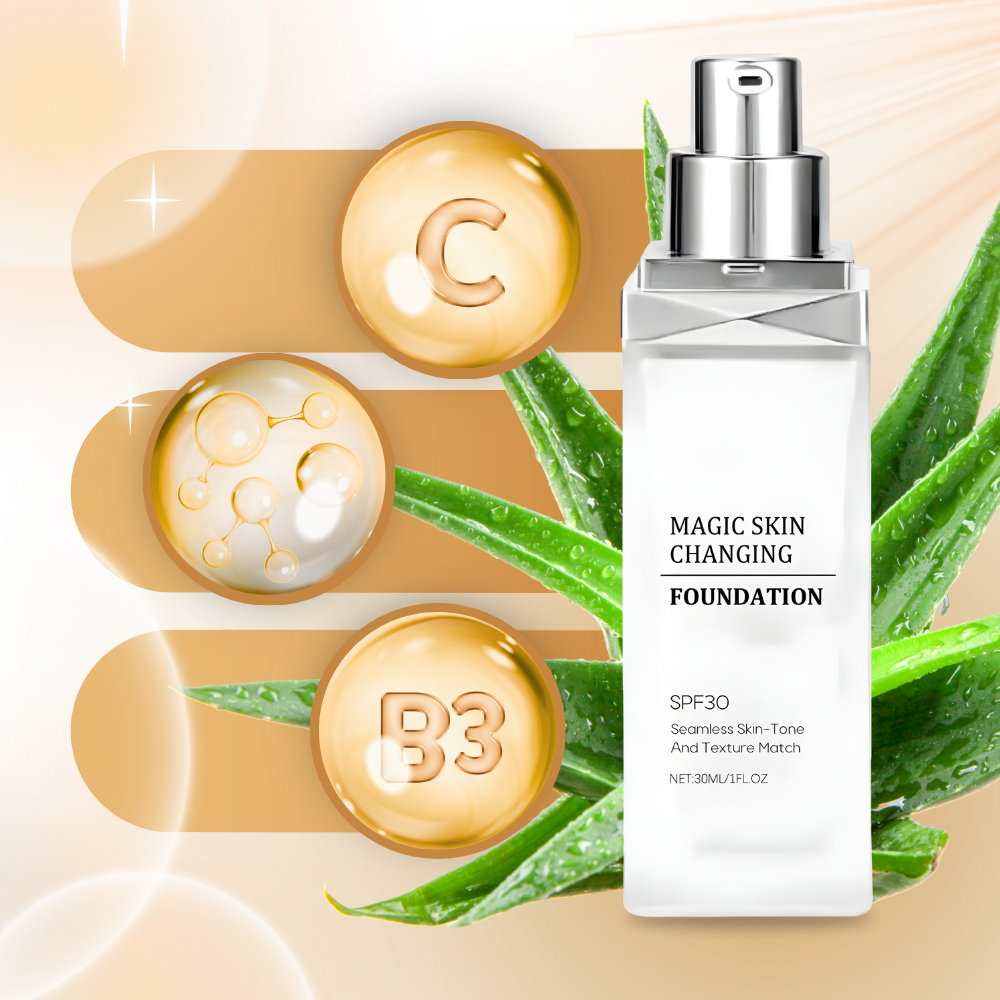 Base de maquillaje con cambio de color SPF 30