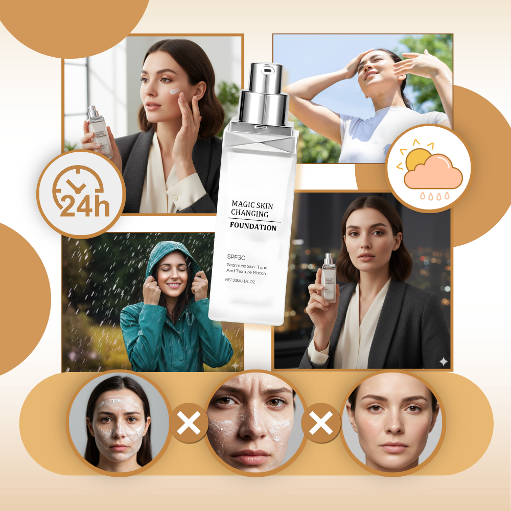 Base de maquillaje con cambio de color SPF 30
